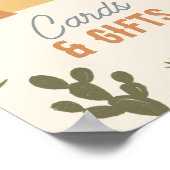 西カウボーイ誕生日パーティーカードとギフトサイン ポスター (角)