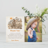 西カウボーイ誕生日パーティーサンキューカード写真 招待状 (スタンド正面)