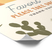 西カウボーイ誕生日パーティー好意サイン ポスター (角)