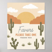 西カウボーイ誕生日パーティー好意サイン ポスター (正面)