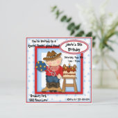 西カウボーイ誕生日招待状のお知らせ 招待状 (スタンド正面)