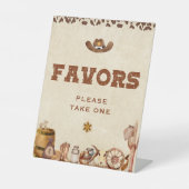 西カウボーイ赤ちゃんシャワーありがとう好意 台座サイン (正面)