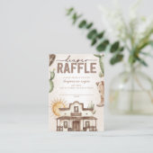 西カウボーイ赤ちゃんシャワーおむつラッフル エンクロージャーカード (スタンド正面)