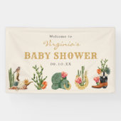 西カウボーイ赤ちゃんシャワーへようこそ 横断幕 (横)