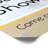 西カウボーイ赤ちゃんシャワーサイン ポスター (角)