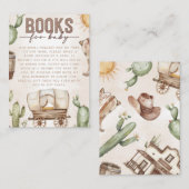 西カウボーイ赤ちゃんシャワーブックリクエスト エンクロージャーカード (正面/裏面)