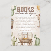 西カウボーイ赤ちゃんシャワーブックリクエスト エンクロージャーカード (正面)