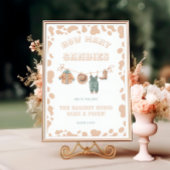 西カウボーイ赤ちゃんシャワー何人のキャンディゲーム ポスター