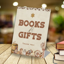 西カウボーイ赤ちゃんシャワー本と贈り物