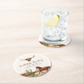 西カウボーイ赤ちゃんシャワー ラウンドペーパーコースター (インサイチュ)