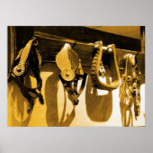 西カウボーイ馬スターラップ&レザーポスターアート ポスター (正面)