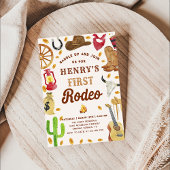 西カウボーイ1stロデオ誕生日パーティー 招待状