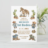 西カウボーイ1st rodeo boy誕生日 招待状 (スタンド正面)