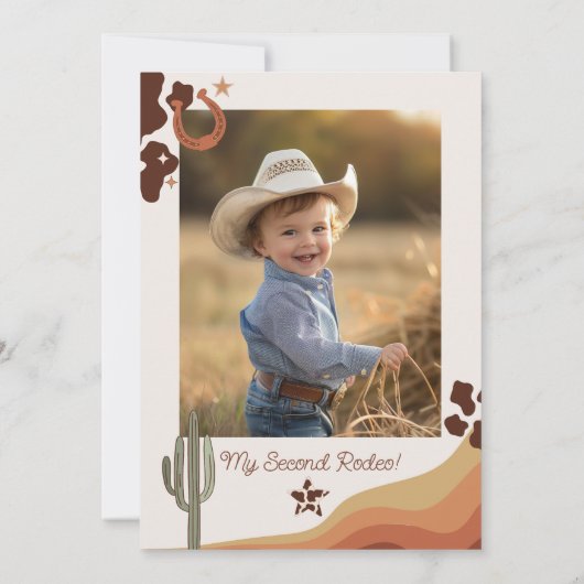 西カウボーイ2ndフォトバースデーパーティー 招待状 (裏面)