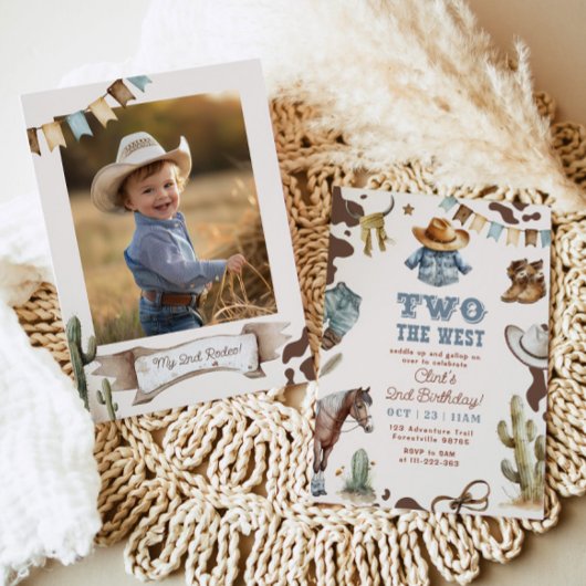 西カウボーイ2ndフォトバースデーパーティー 招待状