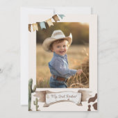 西カウボーイ2ndフォトバースデーパーティー 招待状 (裏面)