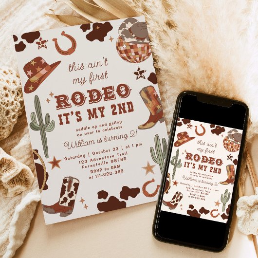西カウボーイ2ndロデオ写真バースデーパーティー 招待状