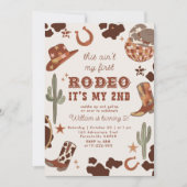 西カウボーイ2ndロデオ写真バースデーパーティー 招待状 (正面)