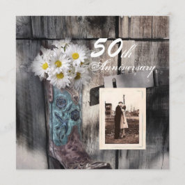 西カウボーイ50結婚周年 招待状