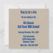 西カウボーイBBQクックオフシーン1 カスタム 招待状 (裏面)