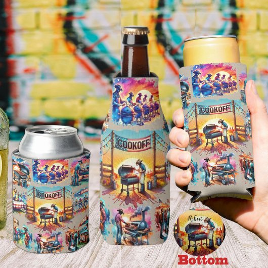 西カウボーイBBQクックオフシーン1 カスタム 缶クーラー