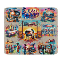 西カウボーイBBQクックオフシーン1 カッティングボード