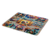 西カウボーイBBQクックオフシーン1 カッティングボード (角)