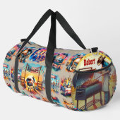 西カウボーイBBQクックオフシーン1 ダッフルバッグ (右コーナー)