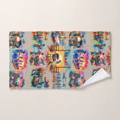 西カウボーイBBQクックオフシーン1 バスタオルセット (ハンドタオル)