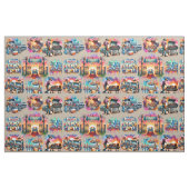 西カウボーイBBQクックオフシーン2 ファブリック (ファットクウォーター)