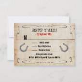 西カウボーイRSVPエンクロージャカード挿入 招待状 (正面)