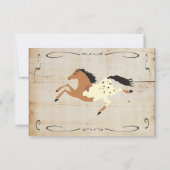 西カウボーイRSVPエンクロージャカード挿入 招待状 (裏面)