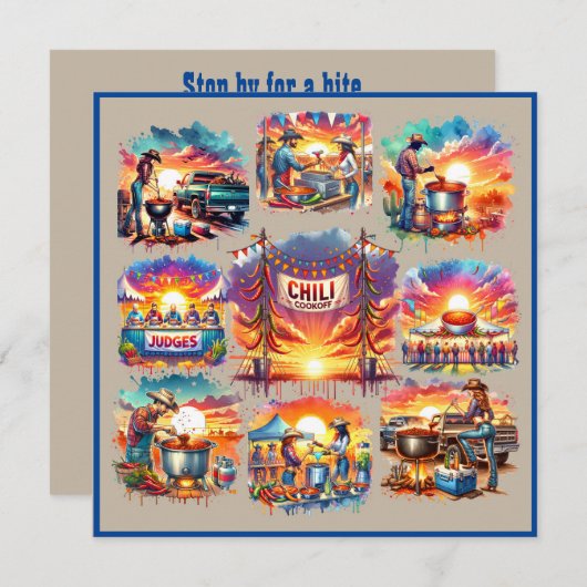 西カウボーチクオフシーン1 カスタム 招待状 (正面/裏面)