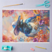 西カラー洗浄カウボーイバードデコップページ 薄葉紙 (クラフト)