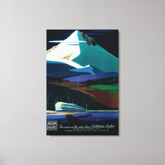 西カリフォルニア州ゼファー・ヴィンテージのポスター キャンバスプリント (正面)