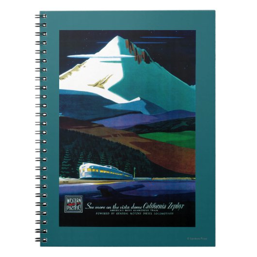 西カリフォルニア州ゼファー・ヴィンテージのポスター ノートブック (正面)