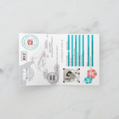 西カリブ海クルーズのパスポートウェディング 招待状 (内部)