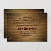 西カントリーカウボーイバースデーパーティーの招待 招待状 (正面/裏面)