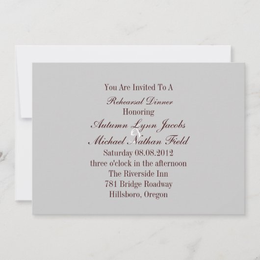 西カントリーカウボーイ結婚のリハーサルディナー 招待状 (正面)