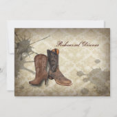 西カントリーカウボーイ結婚のリハーサルディナー 招待状 (裏面)