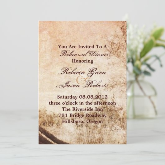西カントリーファーム結婚のリハーサルディナー 招待状 (スタンド正面)