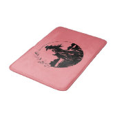 西カントリー女性のカーボーイ乗馬フィールド バスマット (アングル)