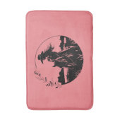 西カントリー女性のカーボーイ乗馬フィールド バスマット (正面縦)