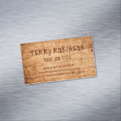 西カントリー素朴スクラッチ木目 マグネット名刺 (インサイチュ)