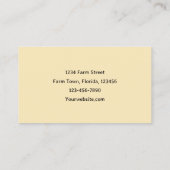 西カントリー素朴ブラウンファームワゴン 名刺 (裏面)