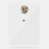 西カントリー結婚ボホ牛の座席表 アクリルサイン (正面)