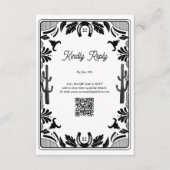 西カントリー・カウボーイ素朴結婚ズ エンクロージャーカード (正面)