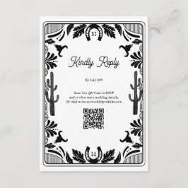 西カントリー・カウボーイ素朴結婚ズ エンクロージャーカード