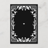 西カントリー・カウボーイ素朴結婚ズ エンクロージャーカード (裏面)