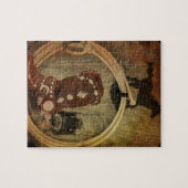 西カントリーRodeoカウボーイブーツなげなわロープ ジグソーパズル (横)